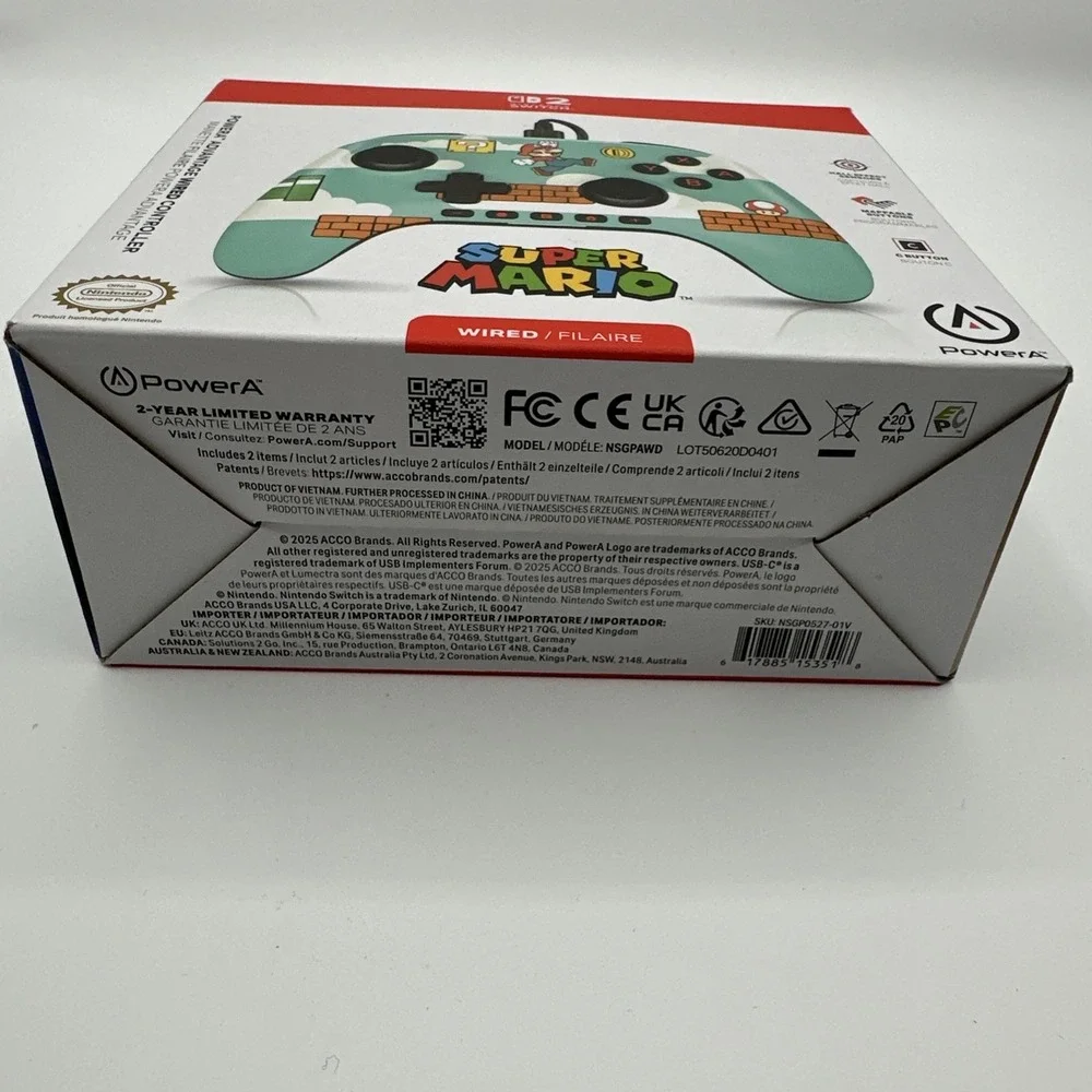 Advantage Wired Controller for Nintendo Switch 2 - Mario Time: USB, 10ft Cable